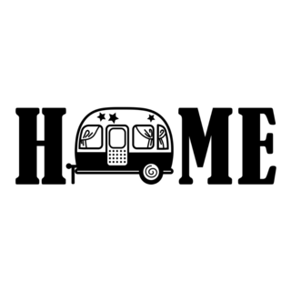 Home Camping Trailer Sticker