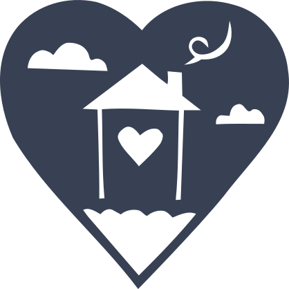 Home In A Heart Sticker