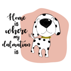 Home Is Dalmatian Sticker