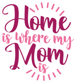 home Is Where My Mom Is - Happy Mothers Day Sticker