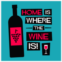Home Is Where The Wine Is Sticker