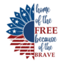 Home Of The Free Because Of The Brave 4th Of July Sticker