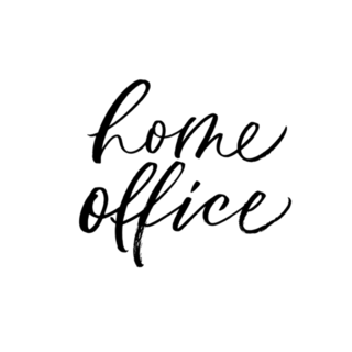 Home Office Dainty Calligraphy Sticker