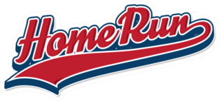 Home Run Baseball Font Sticker