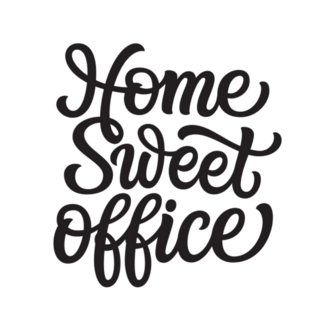 Home Sweet Office Hand Lettering Sticker