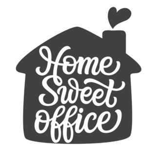 Home Sweet Office Hand Lettering Work From Home Sticker