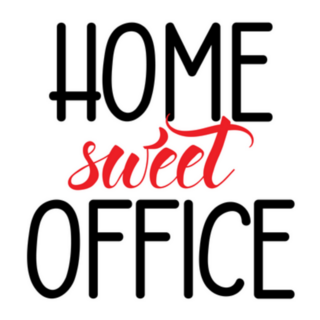 Home Sweet Office Ink Lettering Work From Home Sticker