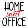 Home Sweet Office Ink Lettering Work From Home Sticker