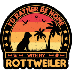 Home With Rottweiler Sticker