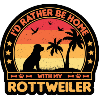 Home With Rottweiler Sticker