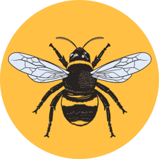 Honey Bee Circle Sticker