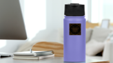 Honey Bee Gold Art Deco Frame Sticker on a Water Bottle (New) example