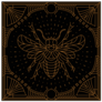 Honey Bee Gold Art Deco Frame Sticker