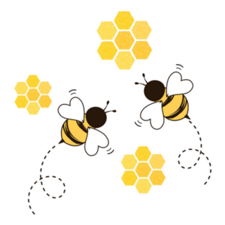 Honeycomb Beehive Bee Cartoon Sticker