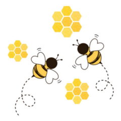 Honeycomb Beehive Bee Cartoon Sticker