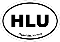 Honolulu, Hawaii Oval Stickers