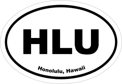 Honolulu, Hawaii Oval Stickers