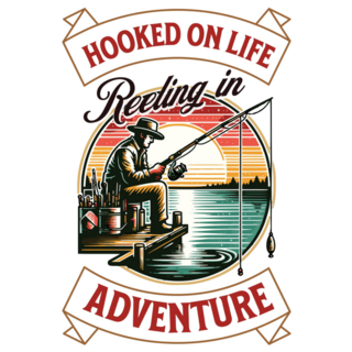 Hooked On Life Sticker