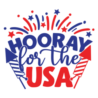 Hooray For The Usa | 4th Of July Lettering Sticker