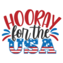 Hooray For The Usa - 4th Of July Sticker
