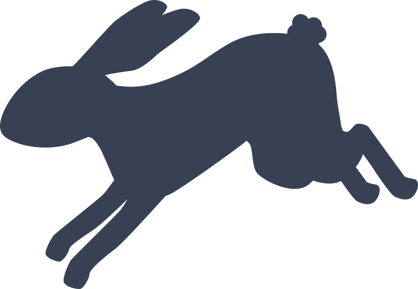 Hopping Rabbit Sticker - Fast Shipping & No Minimums