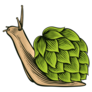 Hops Shell On A Snail Sticker