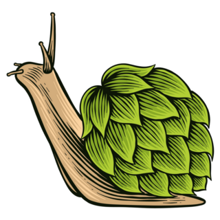 Hops Shell On A Snail Sticker