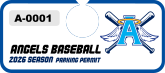Horizontal School Sports Hang Tag Parking Permit
