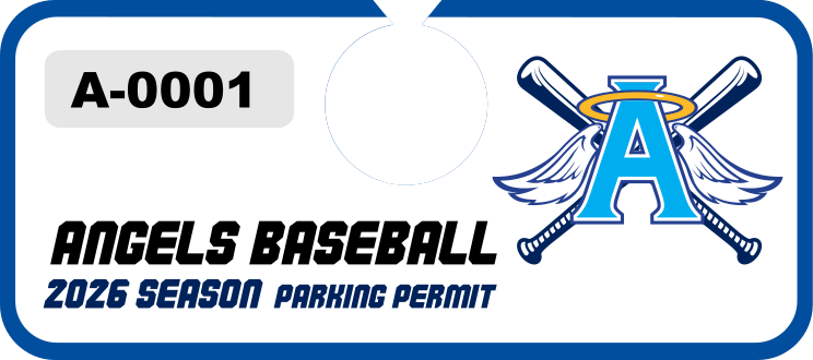Horizontal School Sports Hang Tag Parking Permit