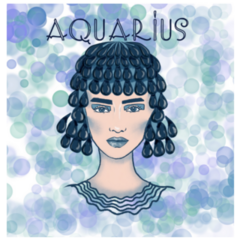 Horoscope Poster Aquarius Sticker