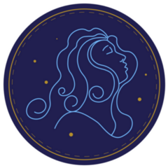 Horoscope Sign Of Virgo Circle Symbol Sticker
