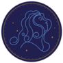Horoscope Sign Of Virgo Circle Symbol Sticker