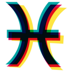 Horoscope Sign Pisces 3D Sticker