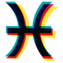 Horoscope Sign Pisces 3D Sticker
