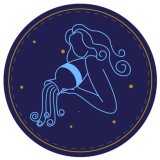 Horoscope Symbol Aquarius Sticker