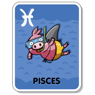 Horoscope Zodiac Sign Pig Pisces Sticker