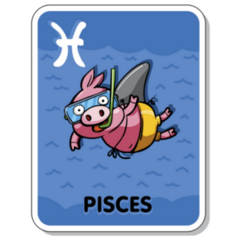 Horoscope Zodiac Sign Pig Pisces Sticker