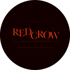 Horror Scary Movie Alphabet Font Red Crow Sticker
