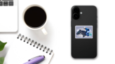 Horse And Jockey Sticker on a Phone (New) example