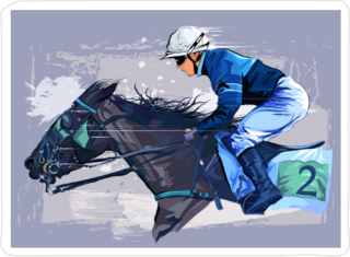 Horse And Jockey Sticker