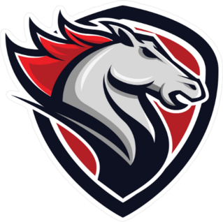 Horse and Shield Mascot Sticker