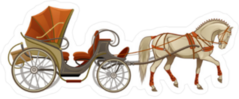 Horse Carriage Sticker