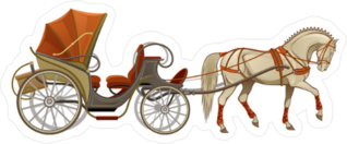 Horse Carriage Sticker