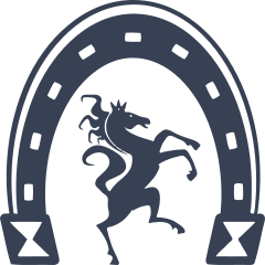Horse Dancing Under A Horseshoe Sticker