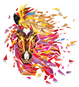 Horse Geometric Pattern Sticker