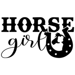 Horse Girl Cowgirl Lettering Sticker