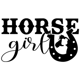 Horse Girl Cowgirl Lettering Sticker