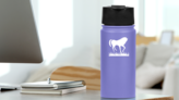 Horse In Grass Sticker on a Water Bottle (New) example