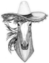 Horse in Sombrero Sticker