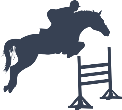 Horse Jumping Over Fence Sticker